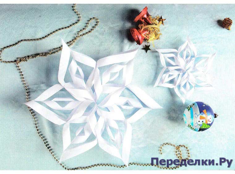 Kak sdelat obemnuju snezhinku 3D 3